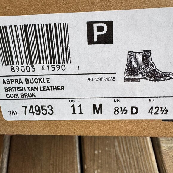 NIB Clarks Aspra Side Zip Buckle Boot in British Tan Leather - Women's 11 - Picture 12 of 14